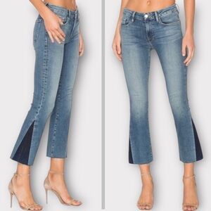 FRAME Denim Le Crop Mini Boot Austin Mid-rise Jeans 26 bootcut two-tone cropped